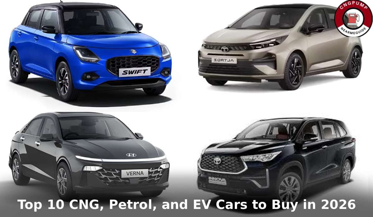 Top 10 CNG, Petrol, and EV Cars to Buy in 2026